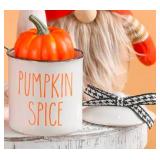 Pumpkin Spice Canister Decor - Brand New