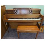 Story & Clark Upright Piano With Bench & Sheet Music
