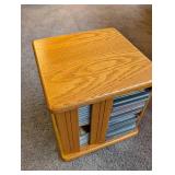 Wood CD Storage Cabinet With Assorted Compact Discs
