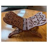 Carved Wooden Book Stand
