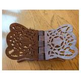 Carved Wooden Book Stand