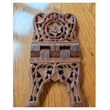 Carved Wooden Book Stand
