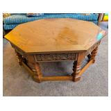 Octagonal Wood Coffee Table