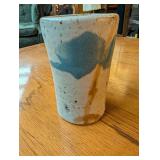 Handmade Ceramic Cup & Signed Tile Art (Lot of 2)