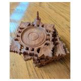 Carved Wooden Leaf Coasters