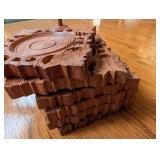 Carved Wooden Leaf Coasters