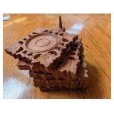 Carved Wooden Leaf Coasters