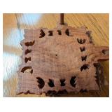 Carved Wooden Leaf Coasters