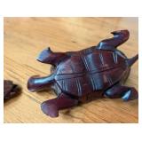 Carved Wood Sea Animal Figurines (Lot of 3)