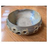 Handmade Ceramic Bowl With Pierced Design