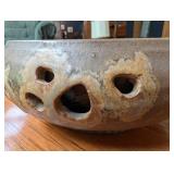 Handmade Ceramic Bowl With Pierced Design