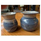 Hopper Ceramic Vases (Lot of 2)