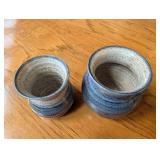 Hopper Ceramic Vases (Lot of 2)