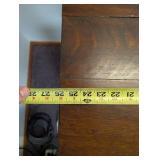 Decorative Dark Wood Two-Tier Side Table