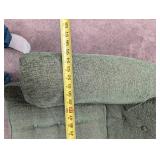 Green Tufted Loveseat With Wood Legs