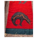 Southwest Style Woven Bear Rug or Wall Hanging