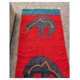 Southwest Style Woven Bear Rug or Wall Hanging