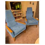 MCM Upholstered Lounge Chair Pair