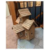 Wooden Multi-Chamber Birdhouse