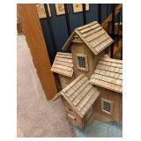 Wooden Multi-Chamber Birdhouse