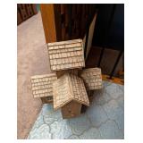 Wooden Multi-Chamber Birdhouse
