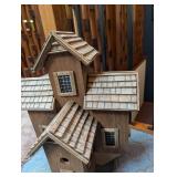 Wooden Multi-Chamber Birdhouse