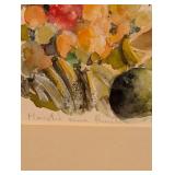 Framed Watercolor Market Scene Still Life Print