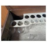 Oak Bar Cabinet With Stemware Rack