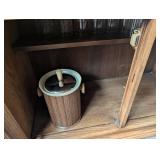 Oak Bar Cabinet With Stemware Rack