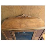 Wood China Cabinet With Glass Door and Drawer