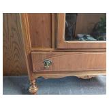 Wood China Cabinet With Glass Door and Drawer