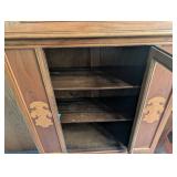 Wood China Cabinet With Glass Door and Drawer