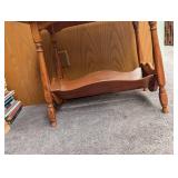Wood Side Table With Lower Shelf