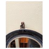 Round Hanging Mirror With Ceramic Frame