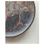 Ceramic Botanical Relief Plate