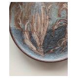 Ceramic Botanical Relief Plate