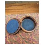 Wooden Lidded Box With Agate Stone Top