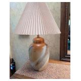 Ceramic Table Lamp With Pleated Shade
