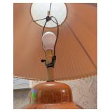 Ceramic Table Lamp With Pleated Shade