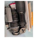 Canon Camera Lens Assortment With Case & Manuals (Lot of 6)
