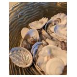 Decorative Metal Shell Bowl With Mixed Seashells