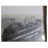 Framed Maritime Ship Photograph Wall Art