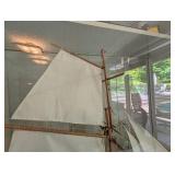 Wood Sailing Ship Model in Glass Display Case