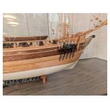 H.m.s. Beagle Wooden Model Ship in Display Case
