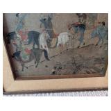 Framed Asian Horse Rider Artwork