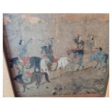 Framed Asian Horse Rider Artwork