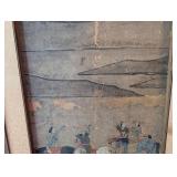 Framed Asian Horse Rider Artwork