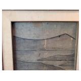 Framed Asian Horse Rider Artwork