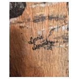 Folk Art Hunting Dog Painting on Wood