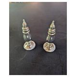 Oneida Crystal Condiment Set With Spoon (Lot of 4)